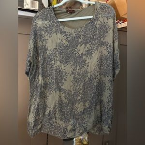 Sheer top with tank top built in